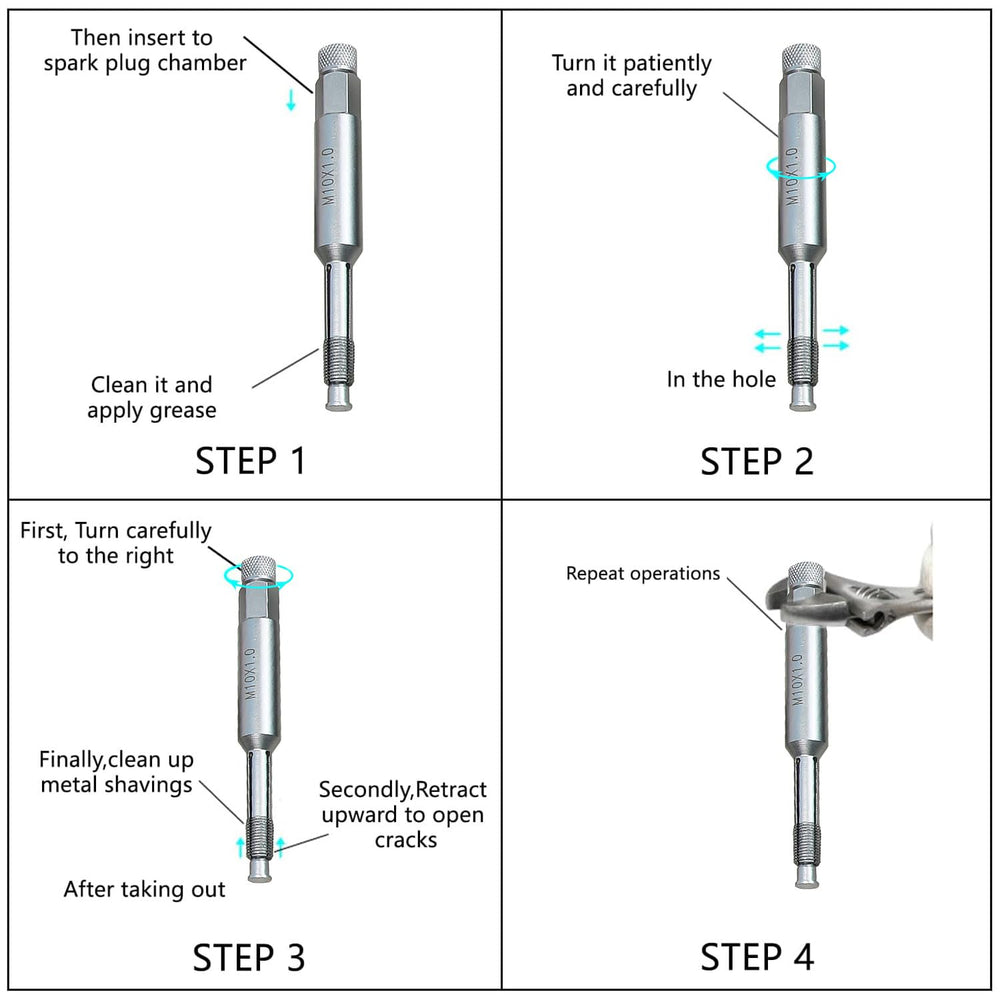 DPTOOL on workbench with tools showing practical shop use and faster spark plug repairs