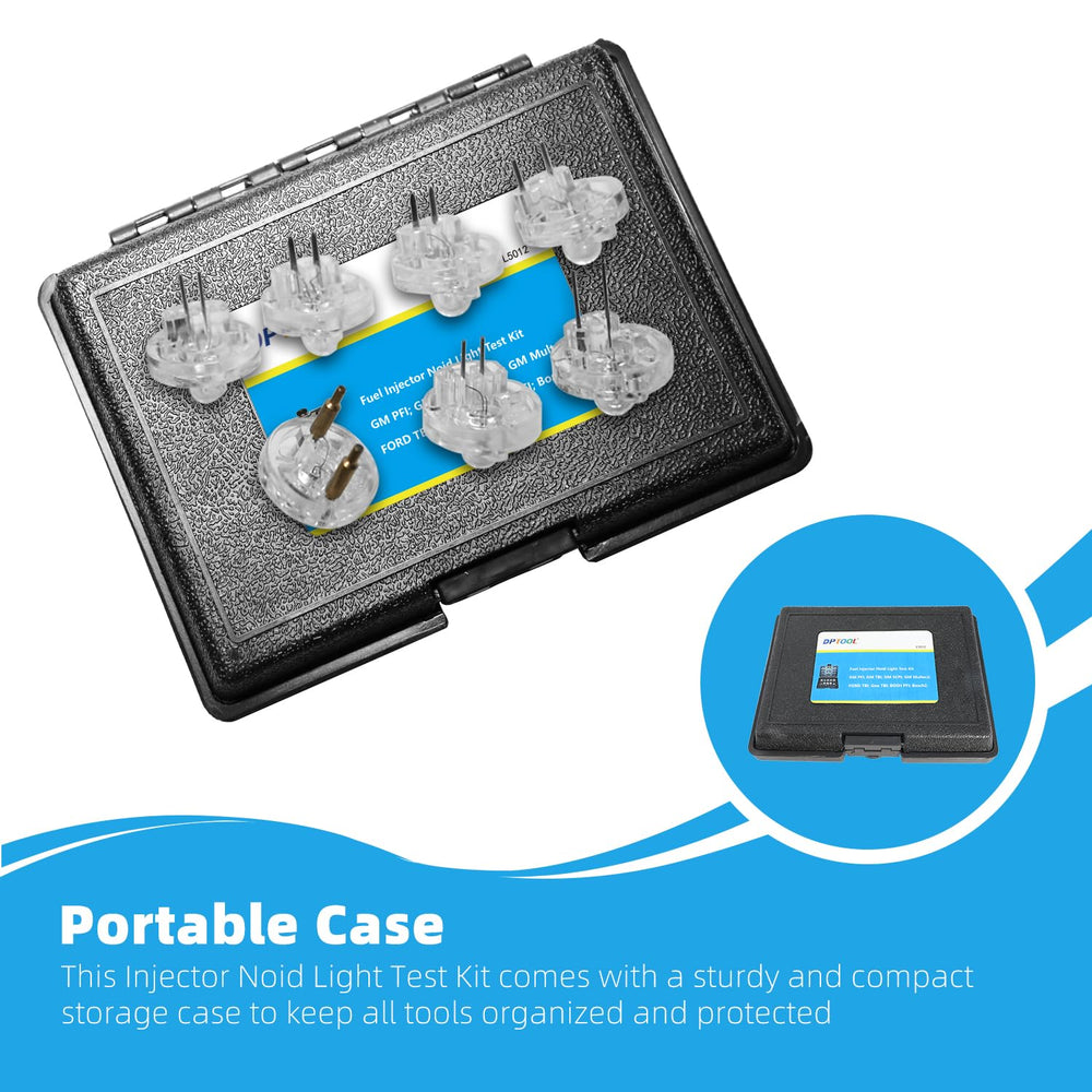 DPTOOL components organized inside carrying case for transport and protection