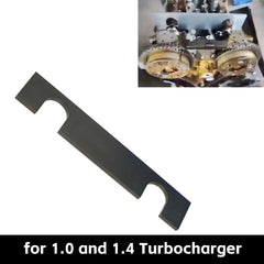 DPTOOL positioning plate detail demonstrating fit to 1.4L engine for correct timing