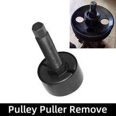 DPTOOL collar halves fitted to a pump pulley demonstrating correct alignment