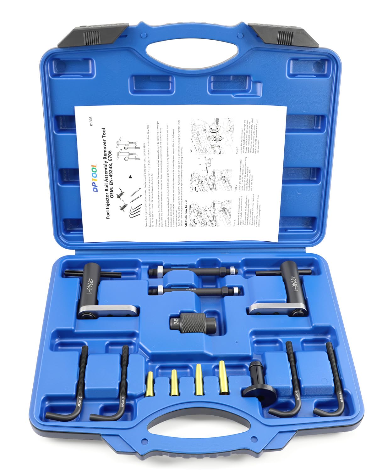 DPTOOL rail assembly remover front view showing durable construction and safer removals