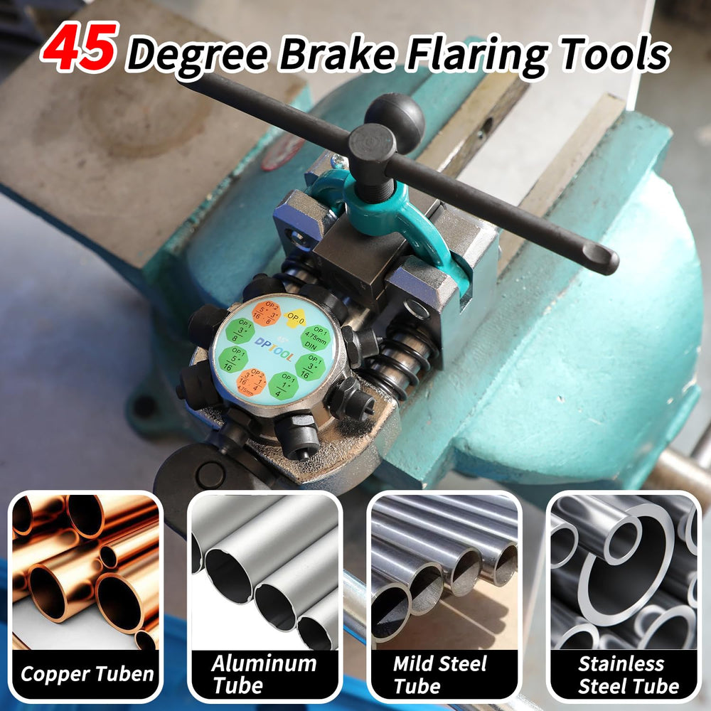 DPTOOL rotating die head close-up highlighting indexed positions for single double bubble flares