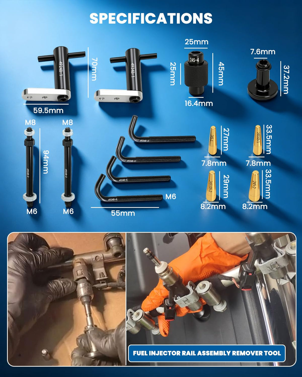 DPTOOL seal sizer and installer pusher in hand for precise Teflon O-ring seating