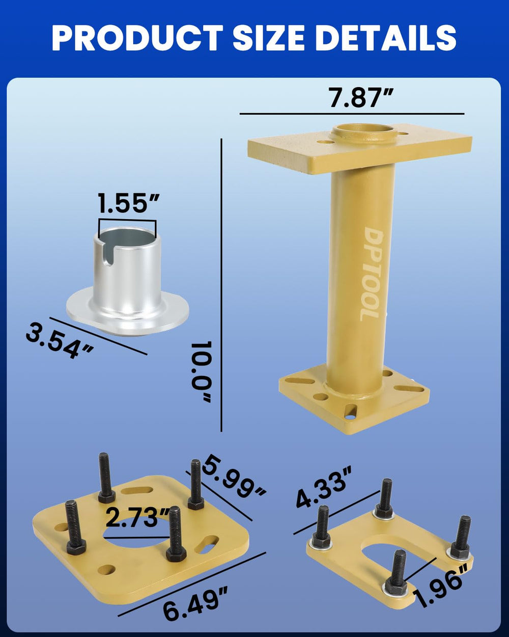 DPTOOL tools beside wrench to show compact size and workshop fit