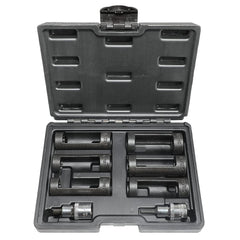 DPTOOL front view of full 8pc strut nut socket kit showing organized layout and quick selection benefit
