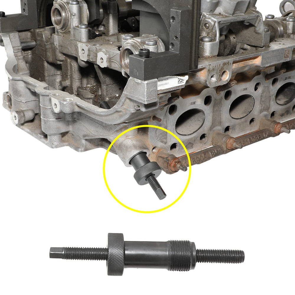 DPTOOL T60 cylinder-head socket mounted on bolt to simplify head-screw removal