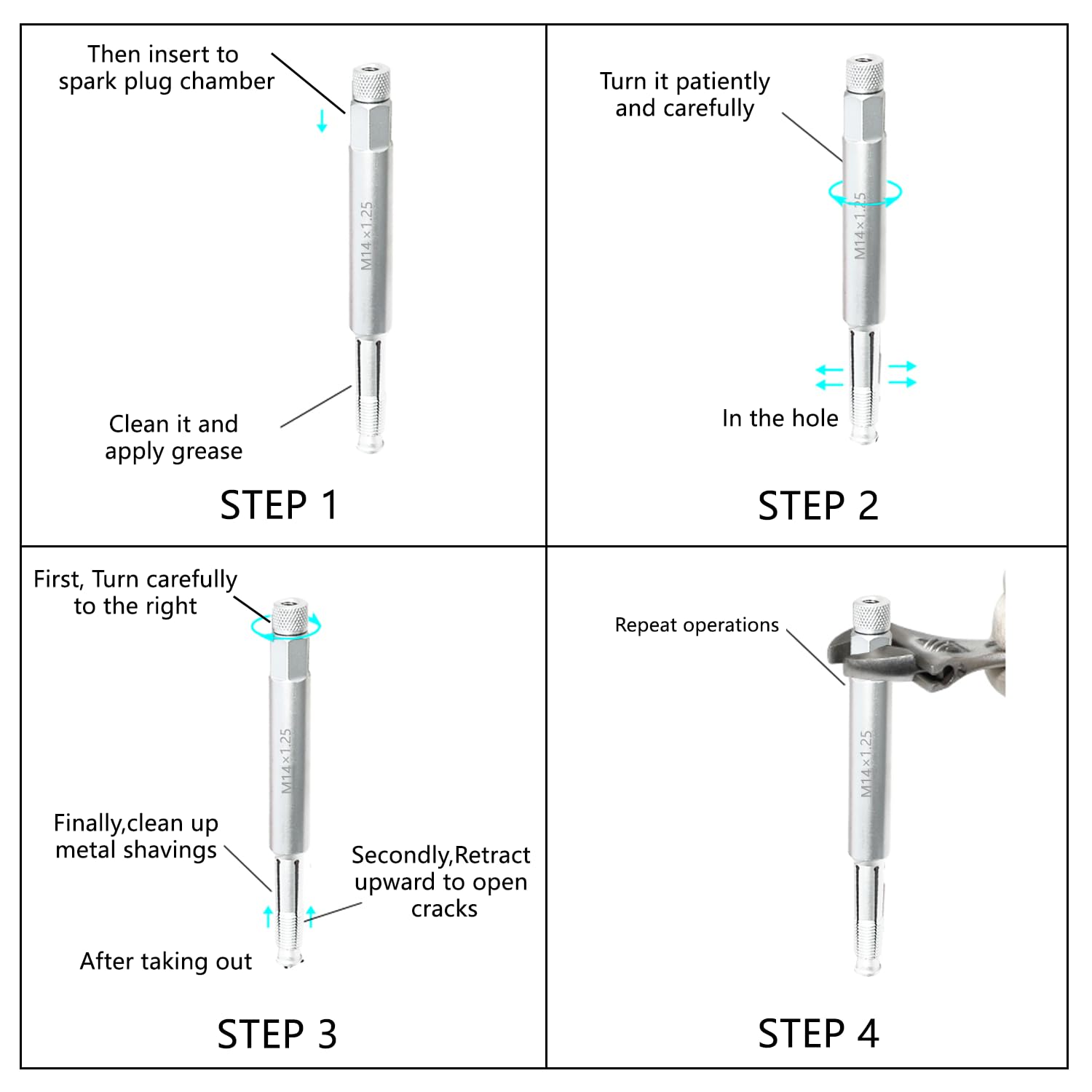 DPTOOL coated chaser with grease trapping metal shavings to prevent debris entering engine
