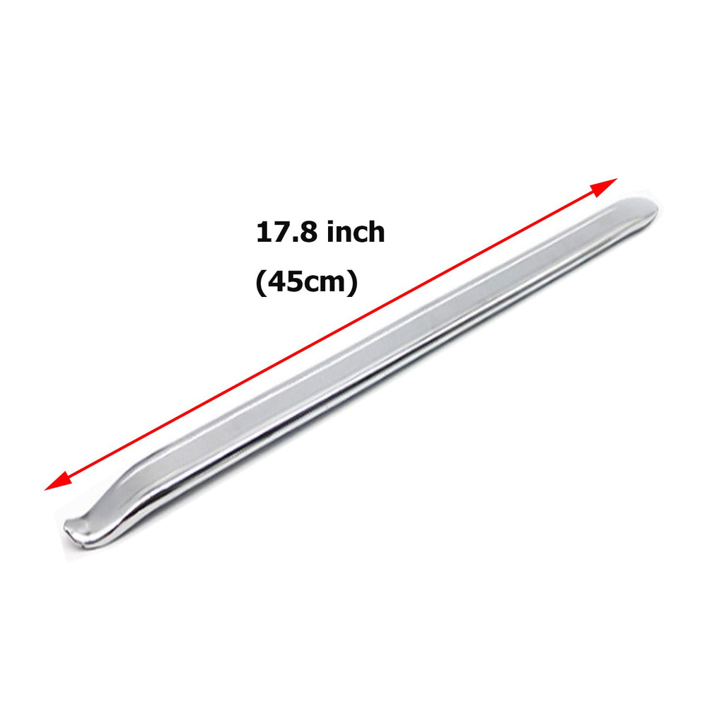 Dr.Roc 11.8-inch spoon beside bicycle wheel illustrating correct size for small tires