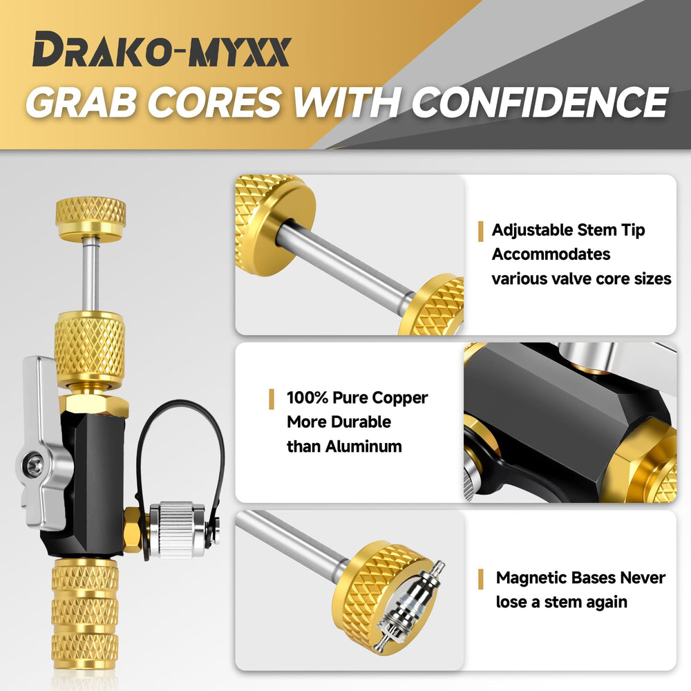 Drako-Myxx close-up of stem tip demonstrating secure core grip