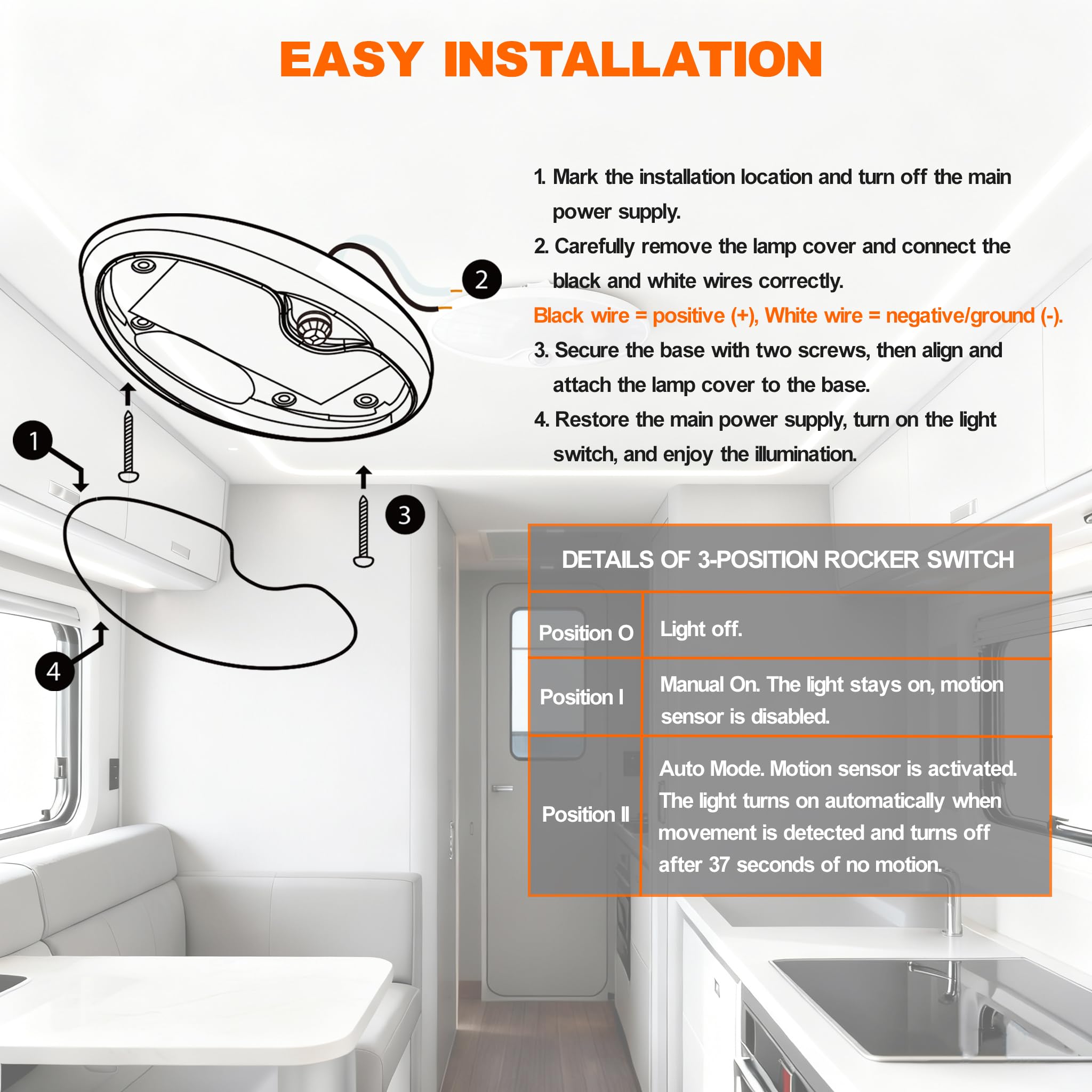 Dream Lighting dimensions with ruler to show compact 6-inch scale benefit
