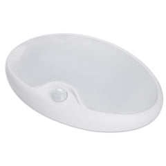 Dream Lighting front oval fixture showing sleek profile and bright benefit