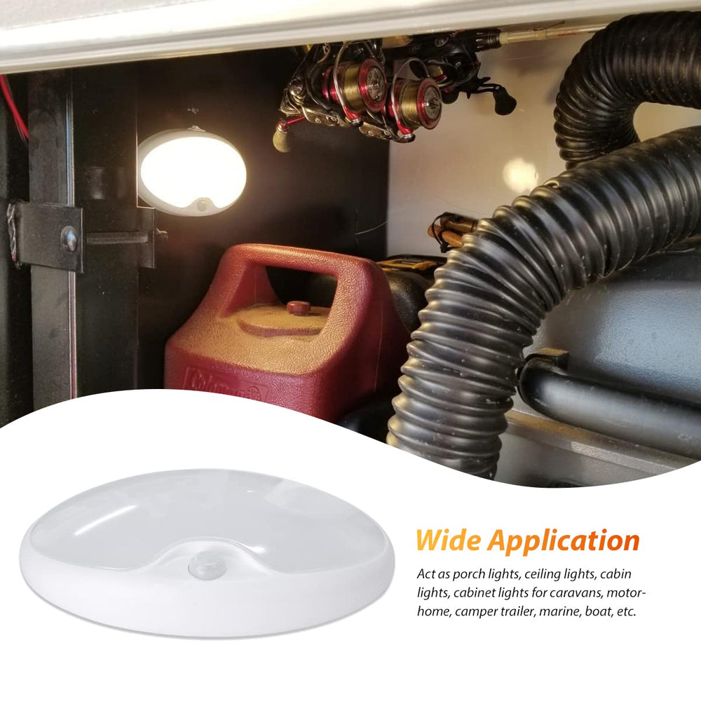 Dream Lighting on camper porch creating safe entry lighting benefit