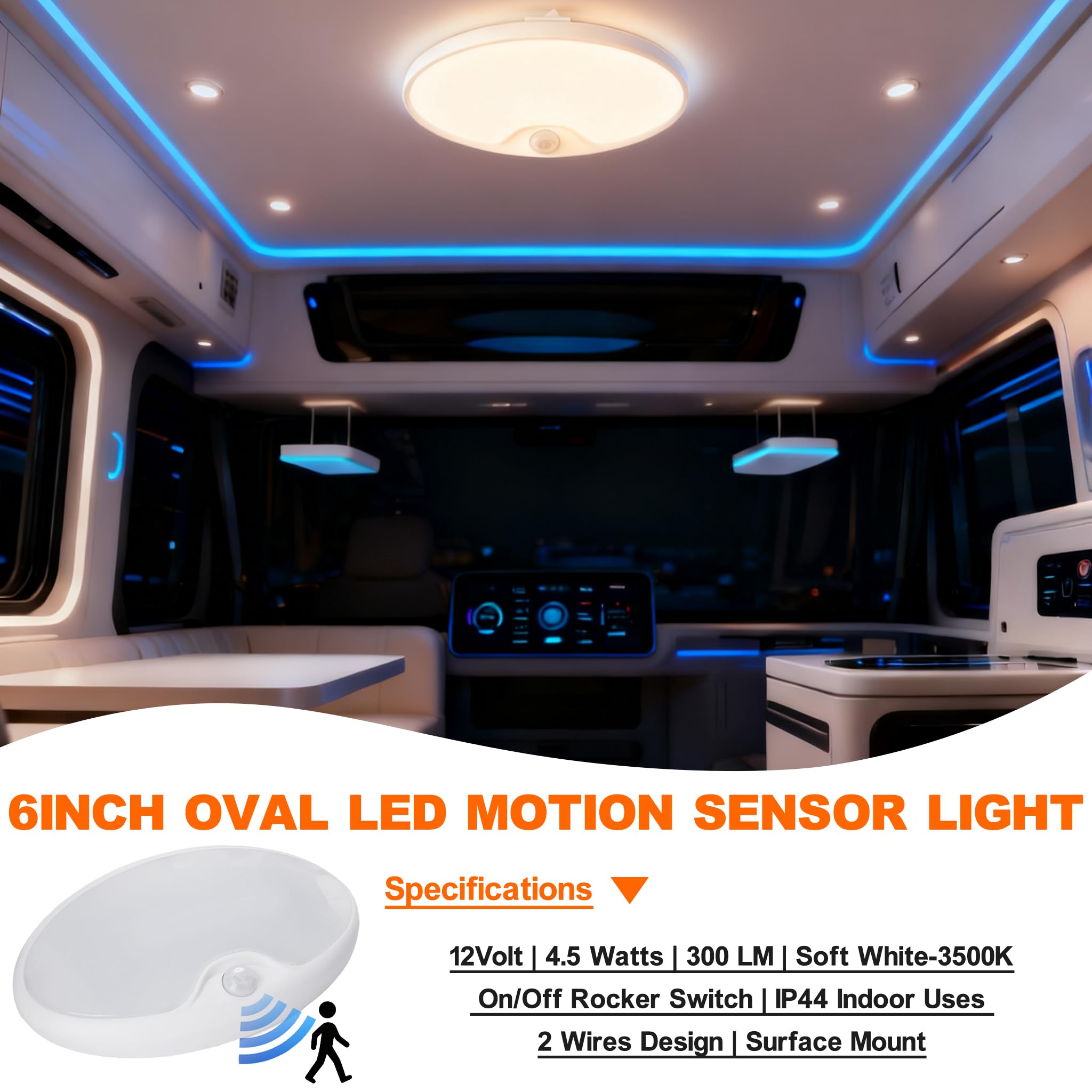 Dream Lighting close-up of three-way switch for easy sensor control benefit
