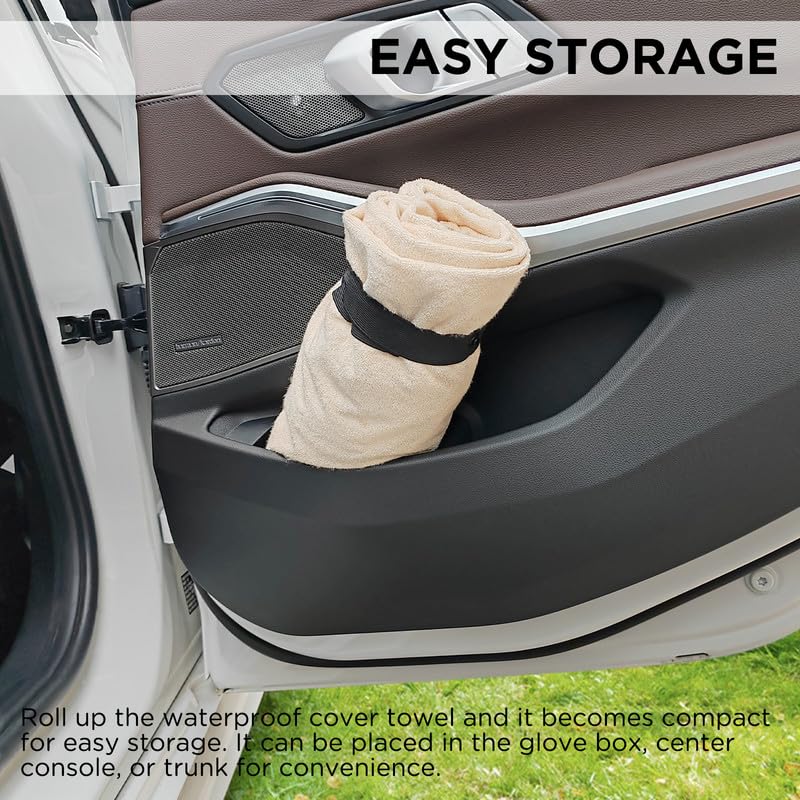 DREAMANIA rolled for storage compactly fitting into a glove box for convenience