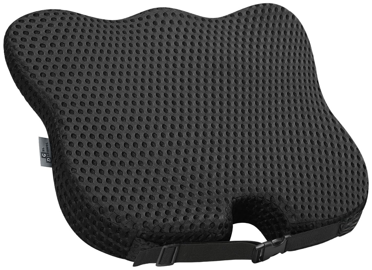 Dreamer Car front view of wedge cushion showing improved posture and sightlines