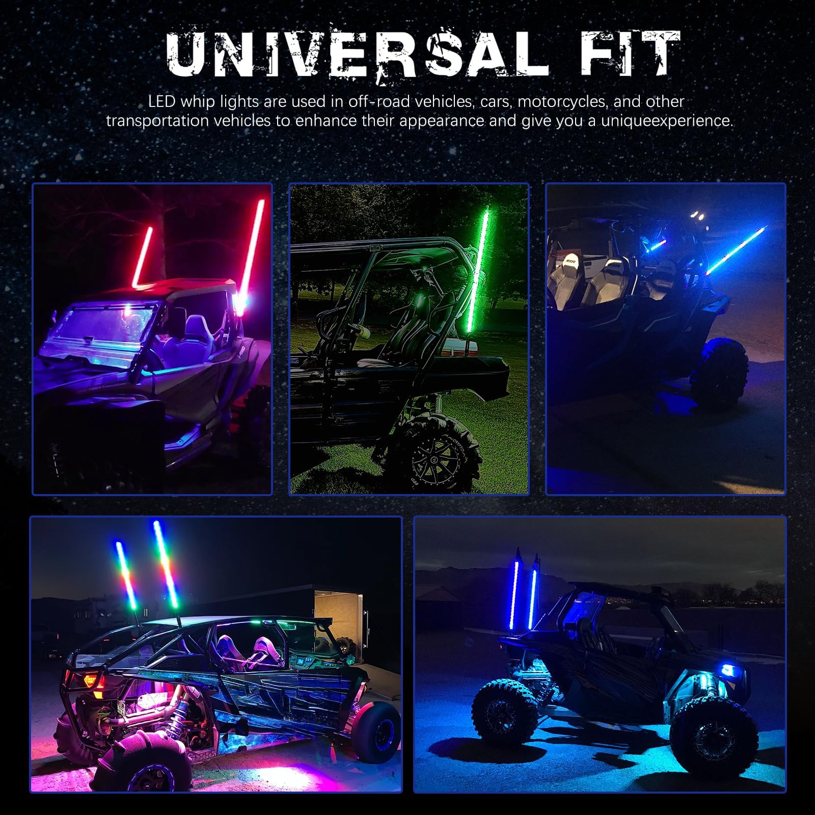 DREAMIZER installed on an ATV at night illustrating increased visibility