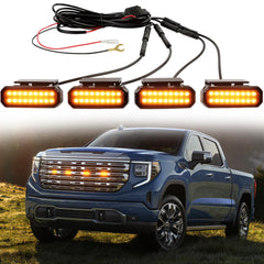 DREAMOTOR front grille overview showing four amber lights and bold styling benefit