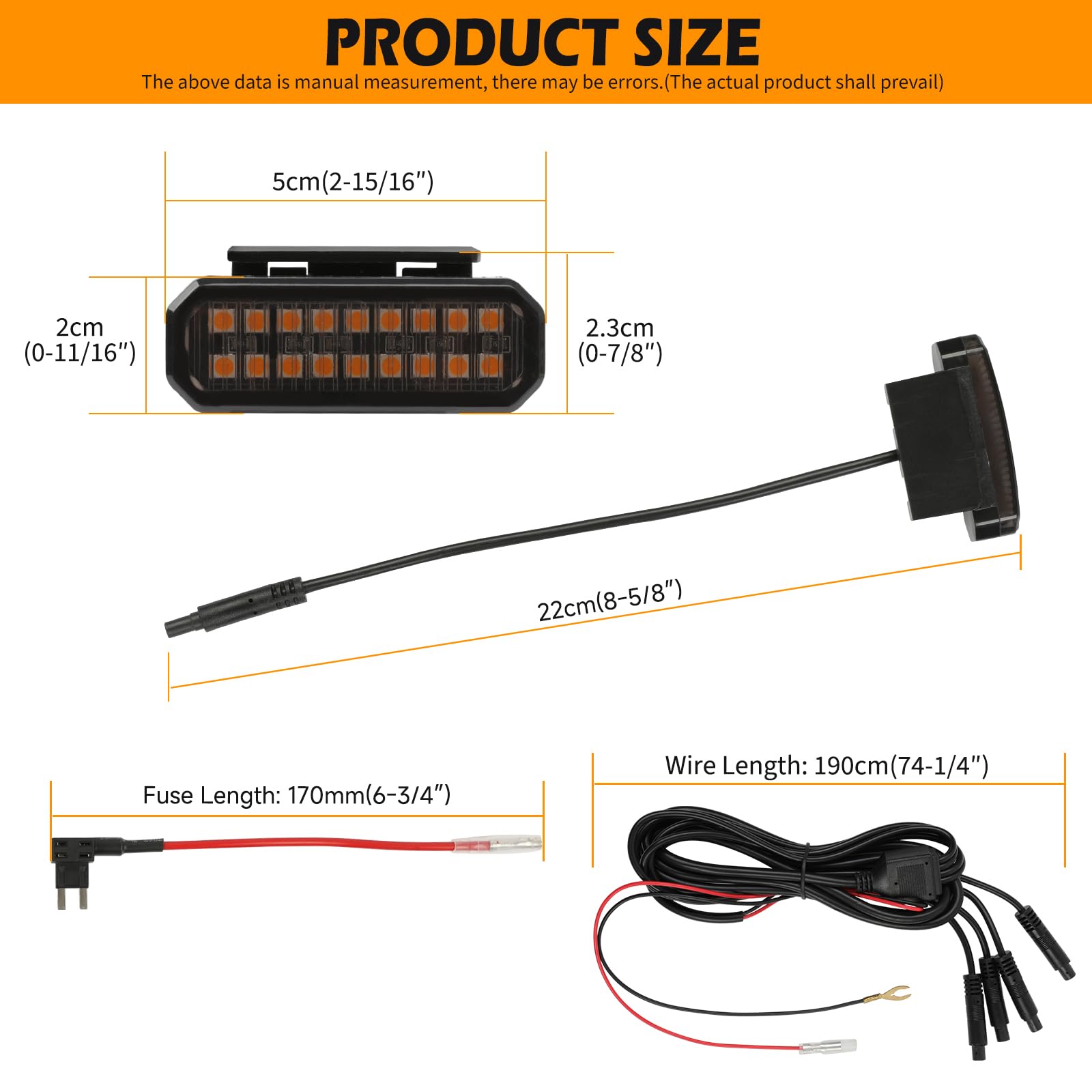 DREAMOTOR size scale with ruler showing compact dimensions for mesh grilles