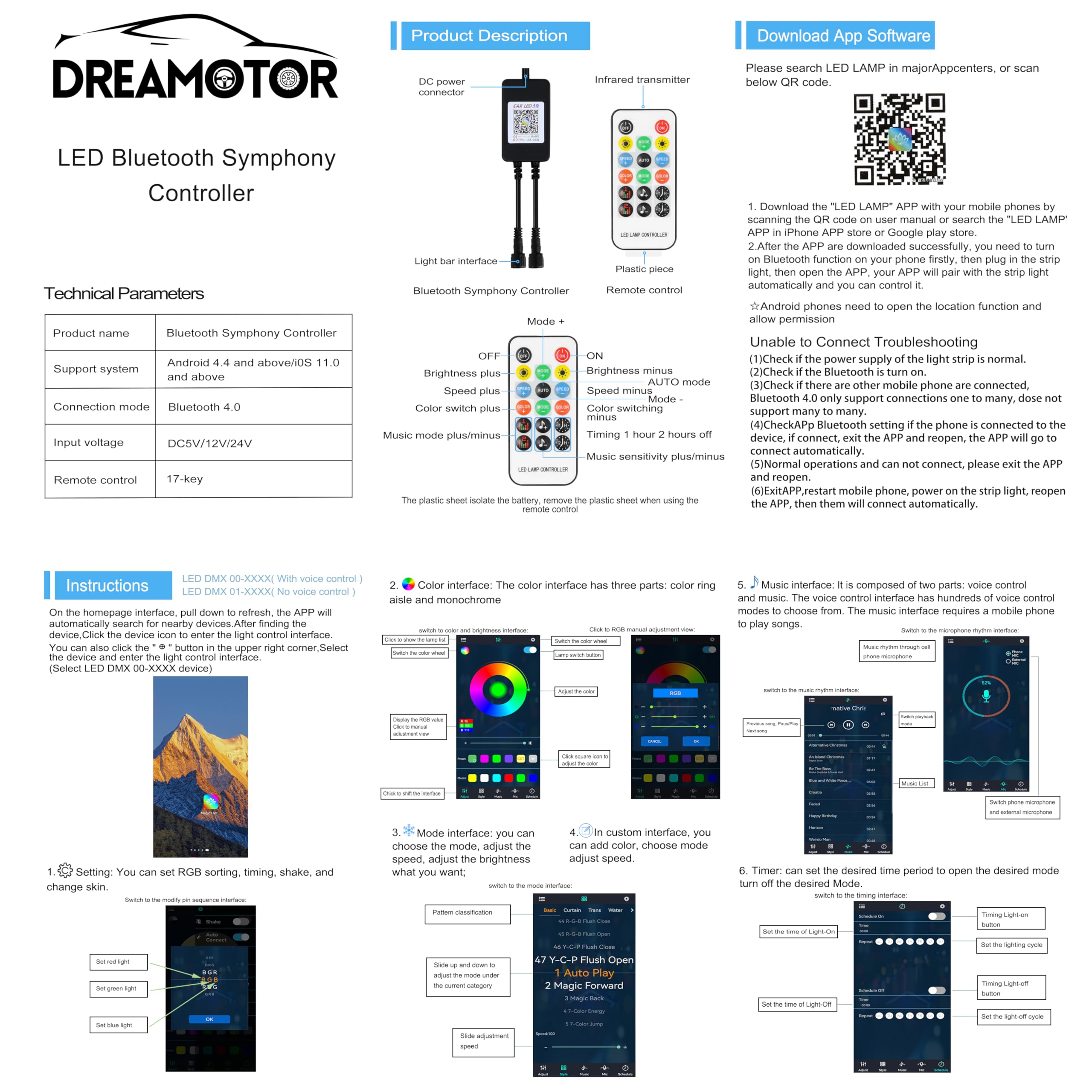 DREAMOTOR size comparison with hand to show compact 1ft length and easy installation