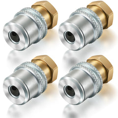 Dreyoo front view of four lock-on air chucks showing durable finish and ready-to-use convenience