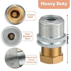 Dreyoo chuck locked on a car tire valve for hands-free inflation and steady pressure