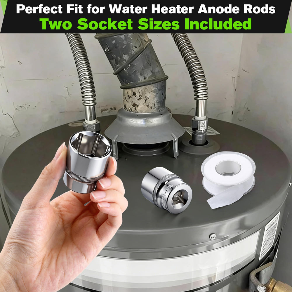 Dreyoo PTFE tape included with kit for sealing water heater threads