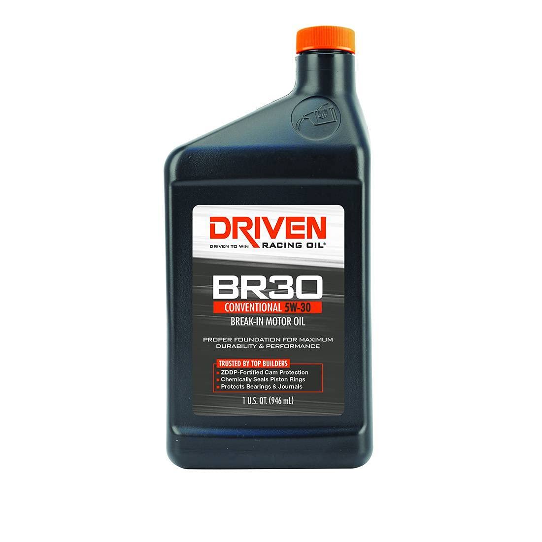 Driven Racing Oil BR30 quart bottle front label showing product and clear protection