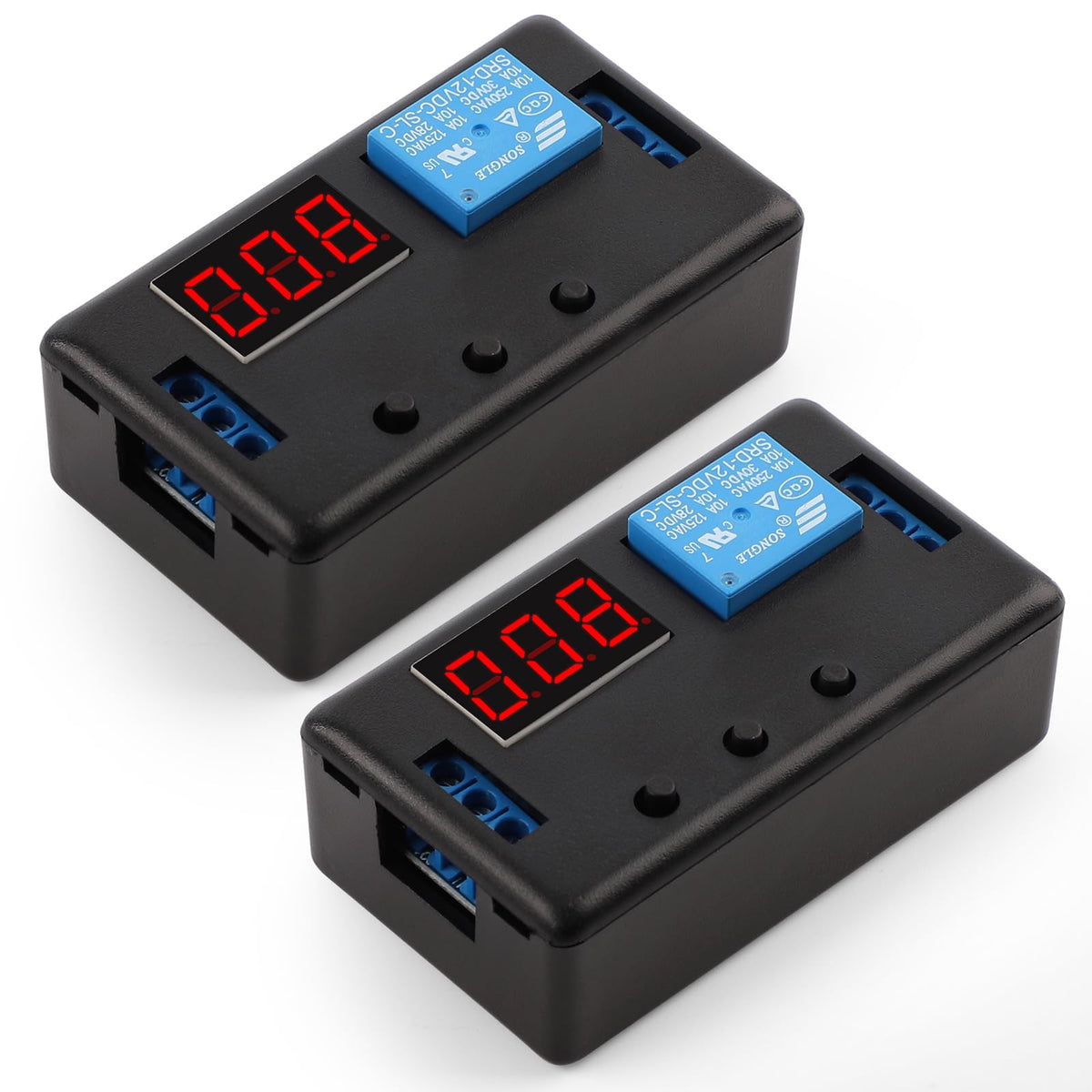 DROK front panel LED display showing set time for easy monitoring
