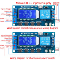 DROK relay contact close-up showing durable 5A rated switch