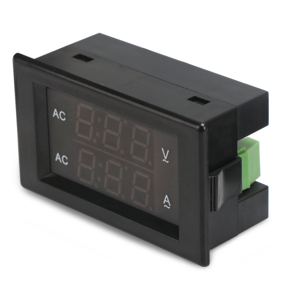 DROK size comparison next to ruler showing compact panel-mount dimensions