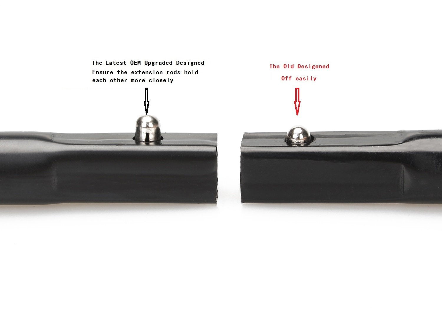 Dr.Roc close-up of tubular steel extension highlighting corrosion resistance and strength