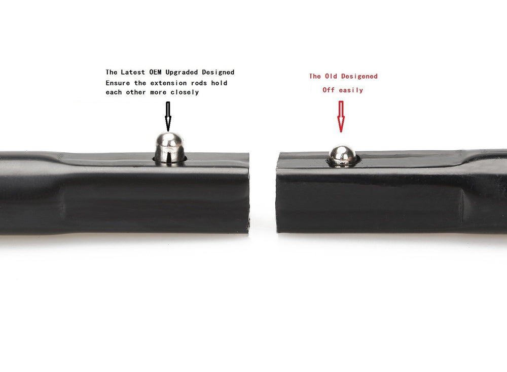 Dr.Roc close-up of tubular steel extension highlighting corrosion resistance and strength