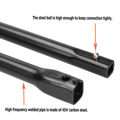 Dr.Roc close-up of hook and extension rods showing corrosion-resistant finish