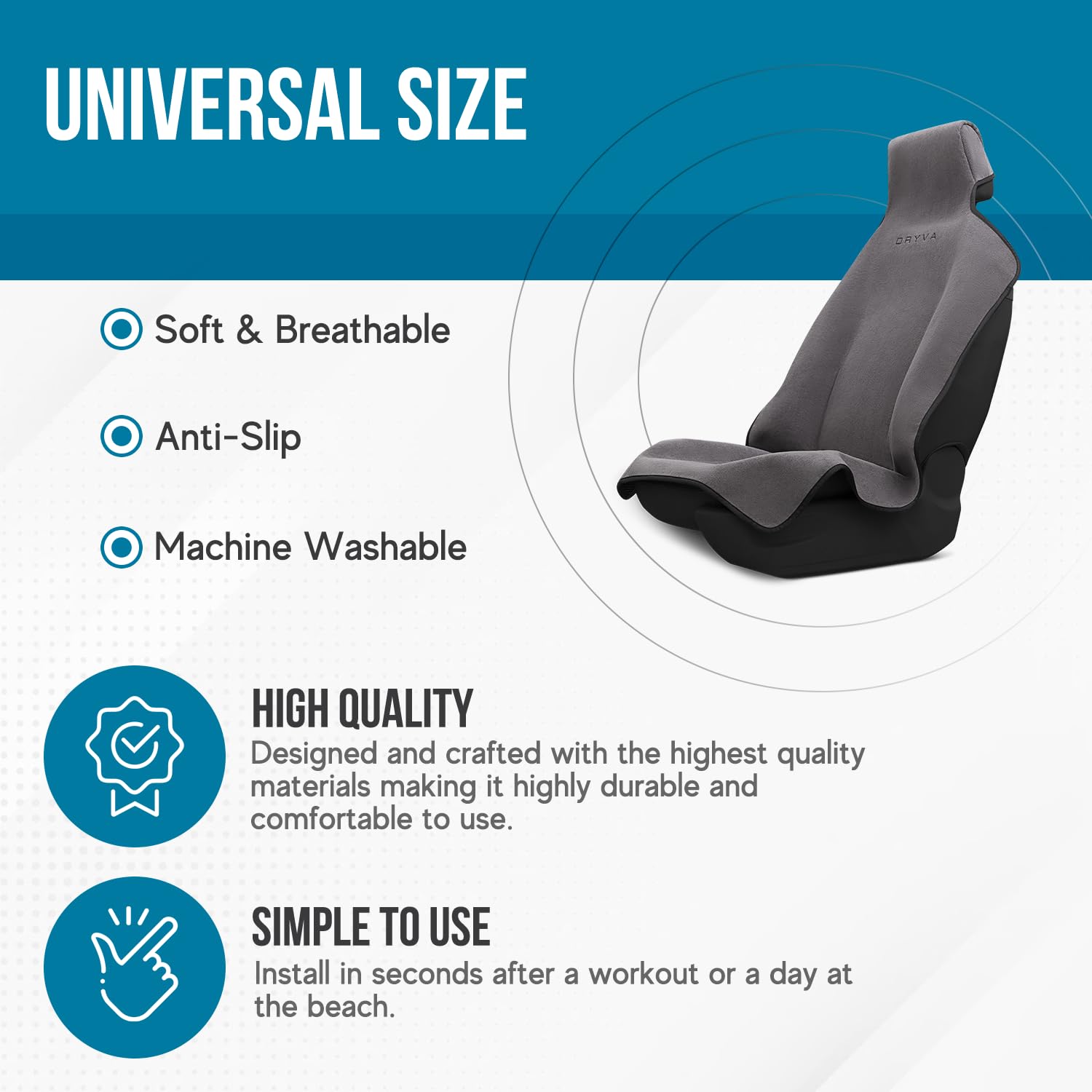 Dryva rolled cover inside gym bag showing compact storage convenience