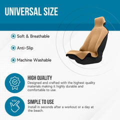 Dryva installed on car seat demonstrating waterproof protection and fit