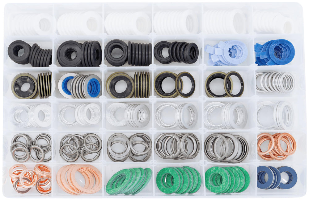Dsnaduo front packaging showing full 330PCS gasket kit and benefits
