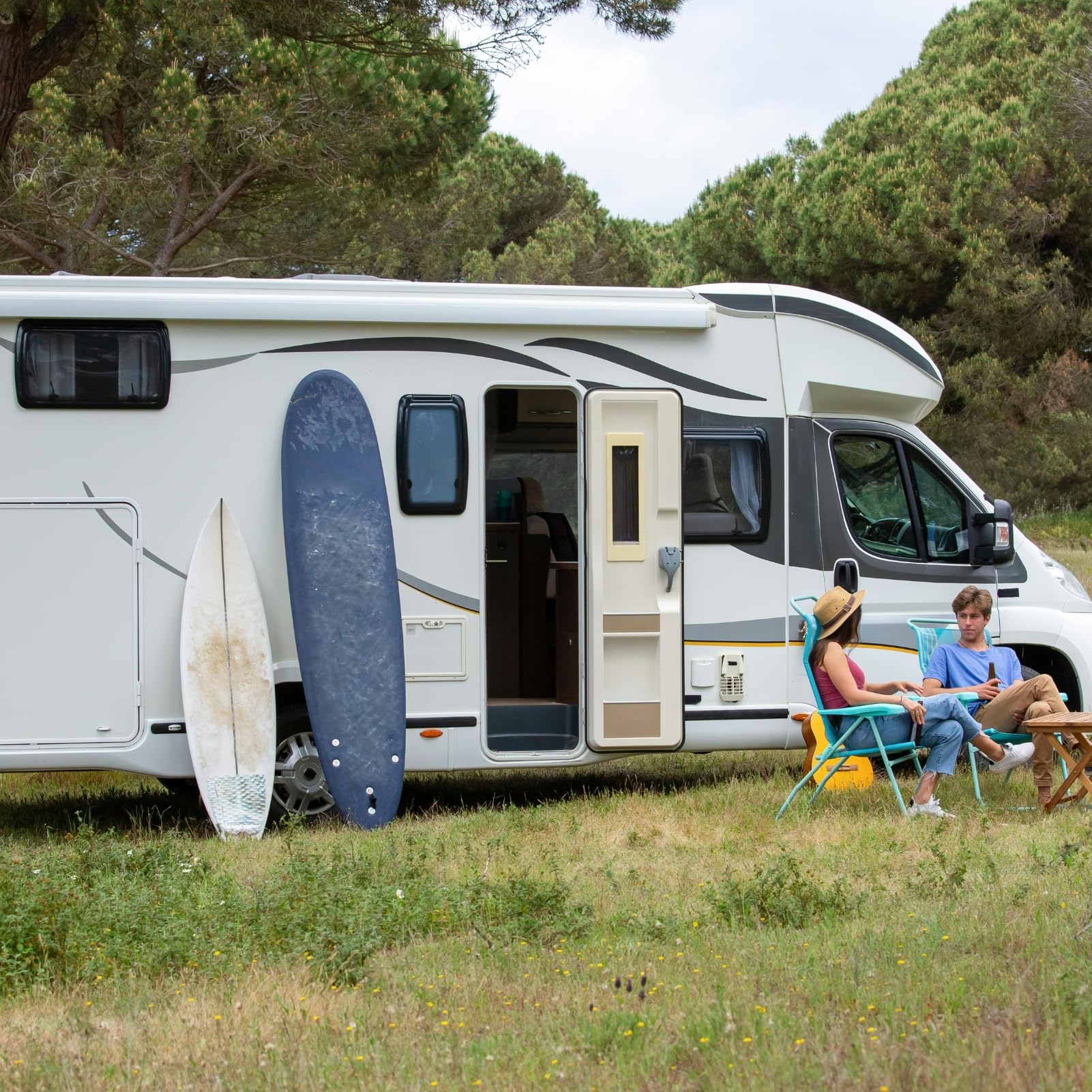 DSRTLP unit installed on camper van side for convenient outdoor water access