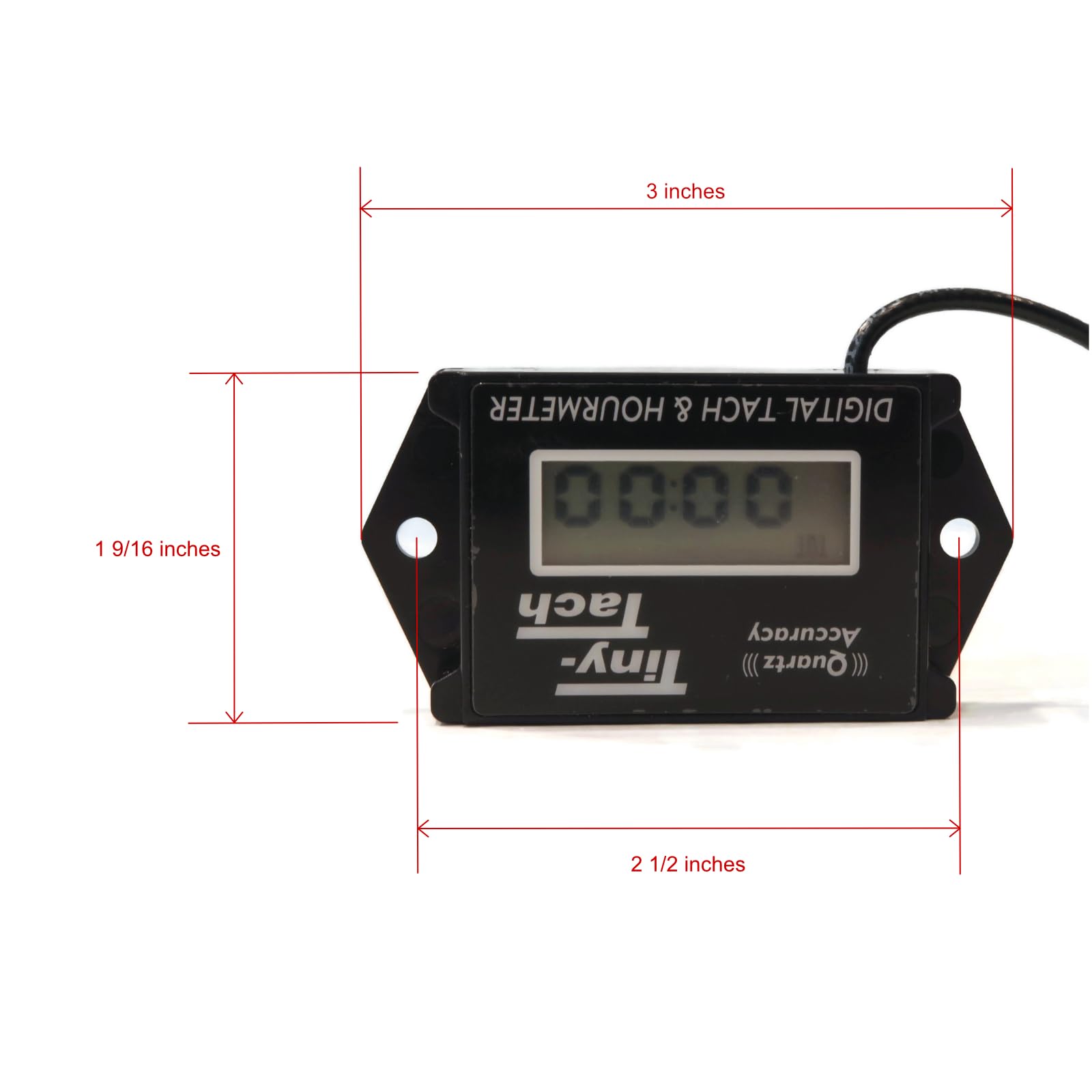 DTI Tiny Tach TT2B rear wiring view illustrating connection points for installation