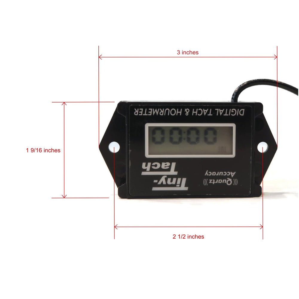 DTI Tiny Tach TT2B rear wiring view illustrating connection points for installation