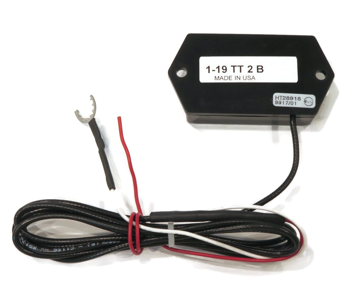 DTI Tiny Tach TT2B label and specifications plate for model verification and fit