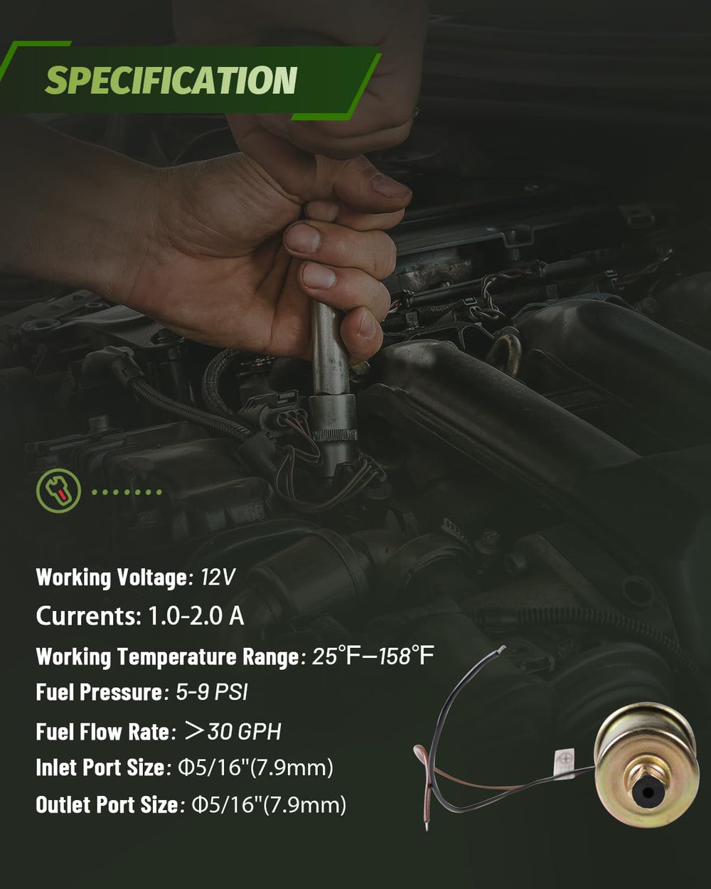 DTMAP side label showing specifications and quality standard marking