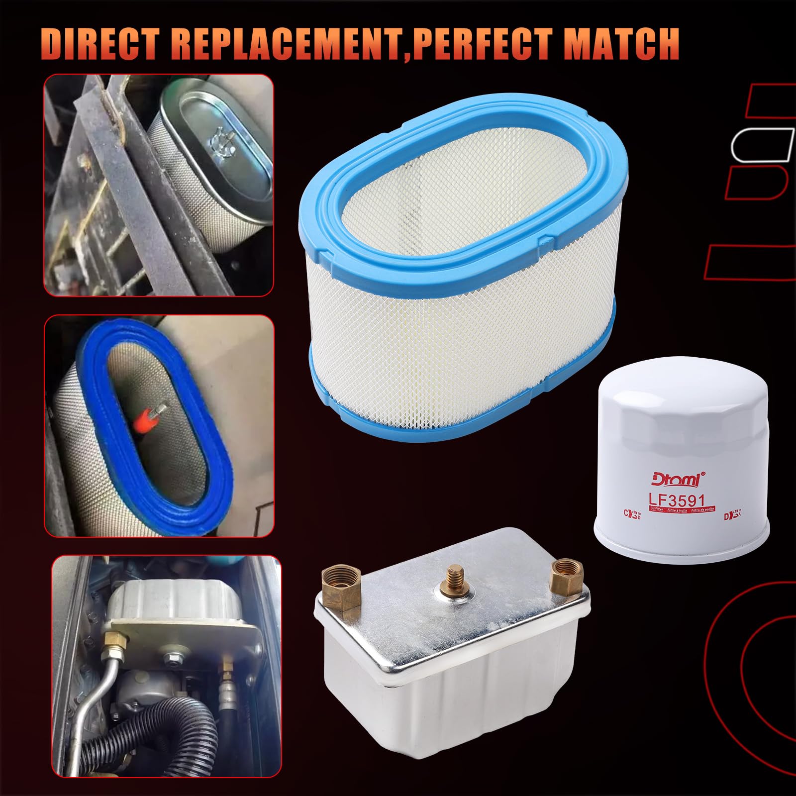 Dtomi air filter pleat pattern close-up demonstrating high-surface-area airflow protection