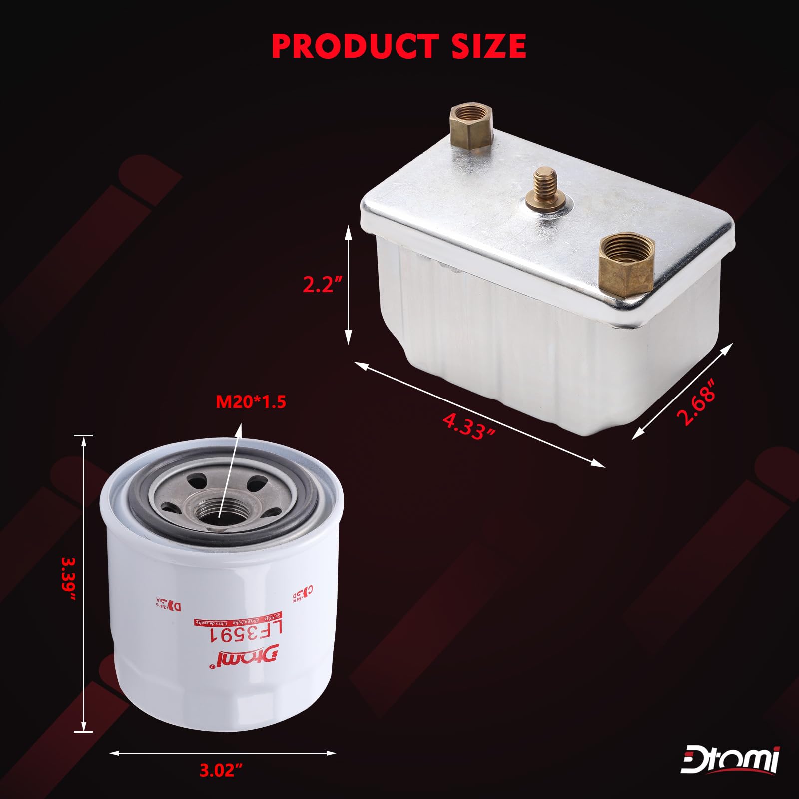 Dtomi filters installed in a generator fuel line illustrating easy replacement and restored flow