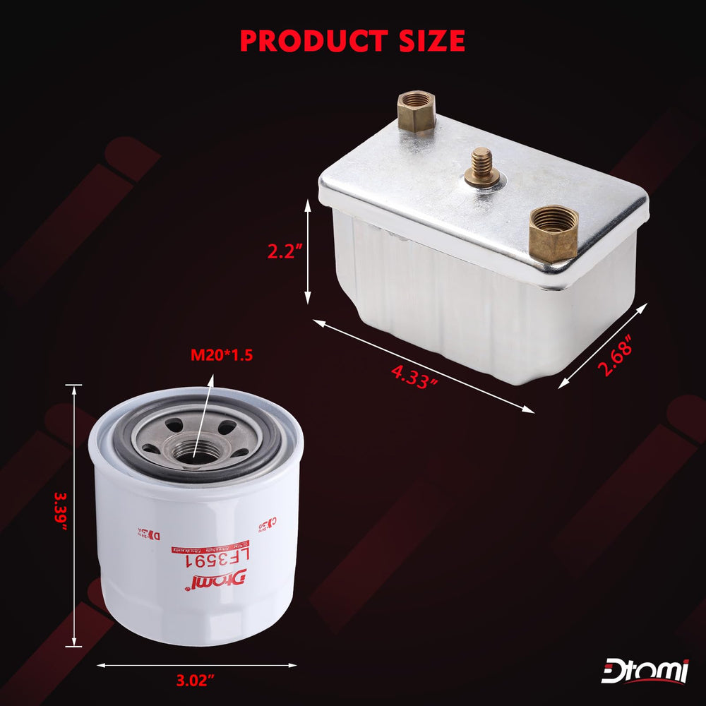 Dtomi filters installed in a generator fuel line illustrating easy replacement and restored flow