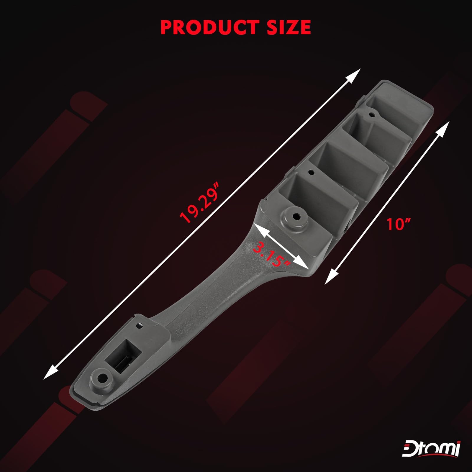 Dtomi handle next to a coin for scale showing compact size and correct fit