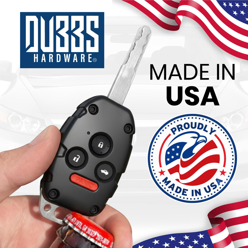Dubbs Hardware on keyring in lifestyle scene showing durability and practical bottle opener