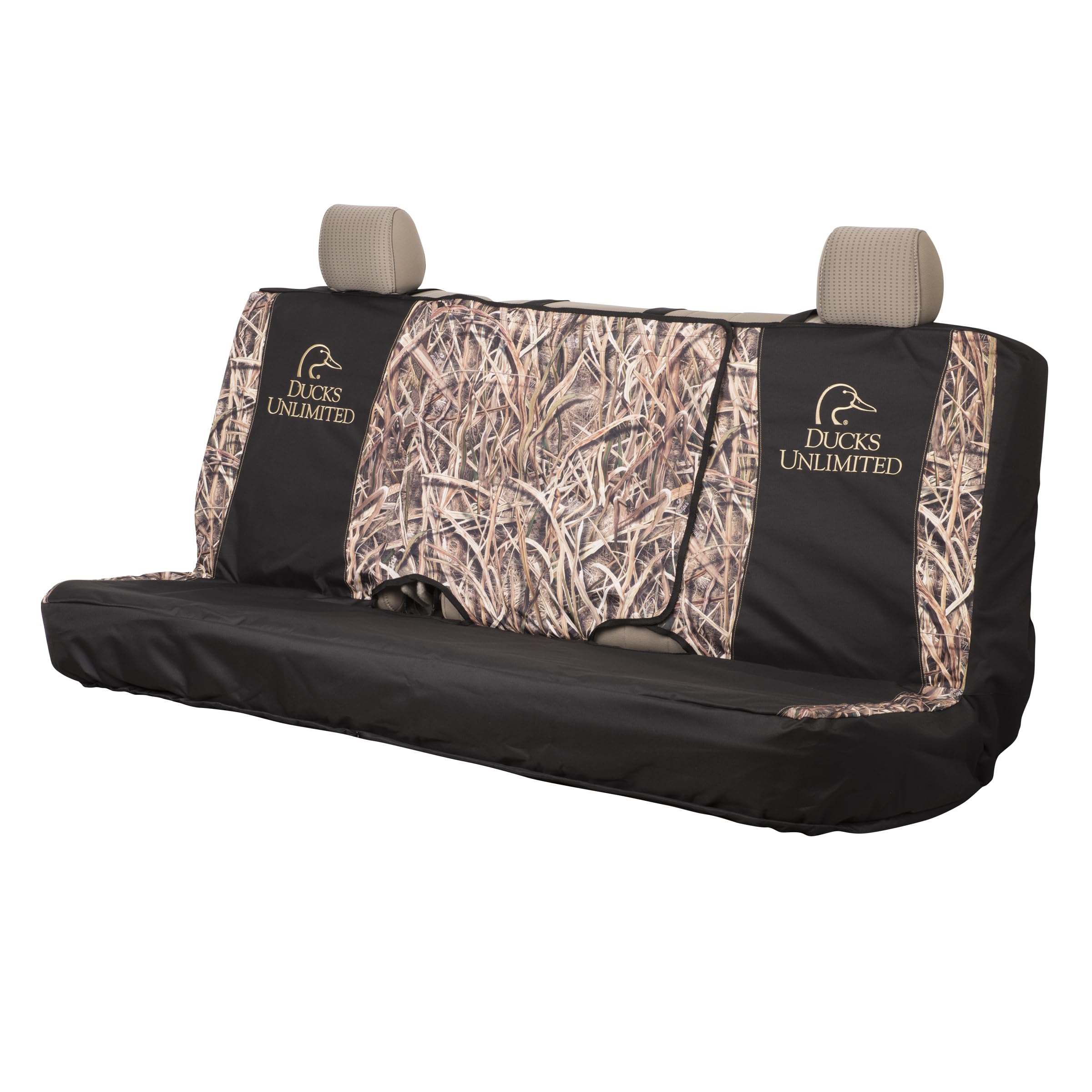 Ducks Unlimited stacked logo front view showing camo design and durable protection
