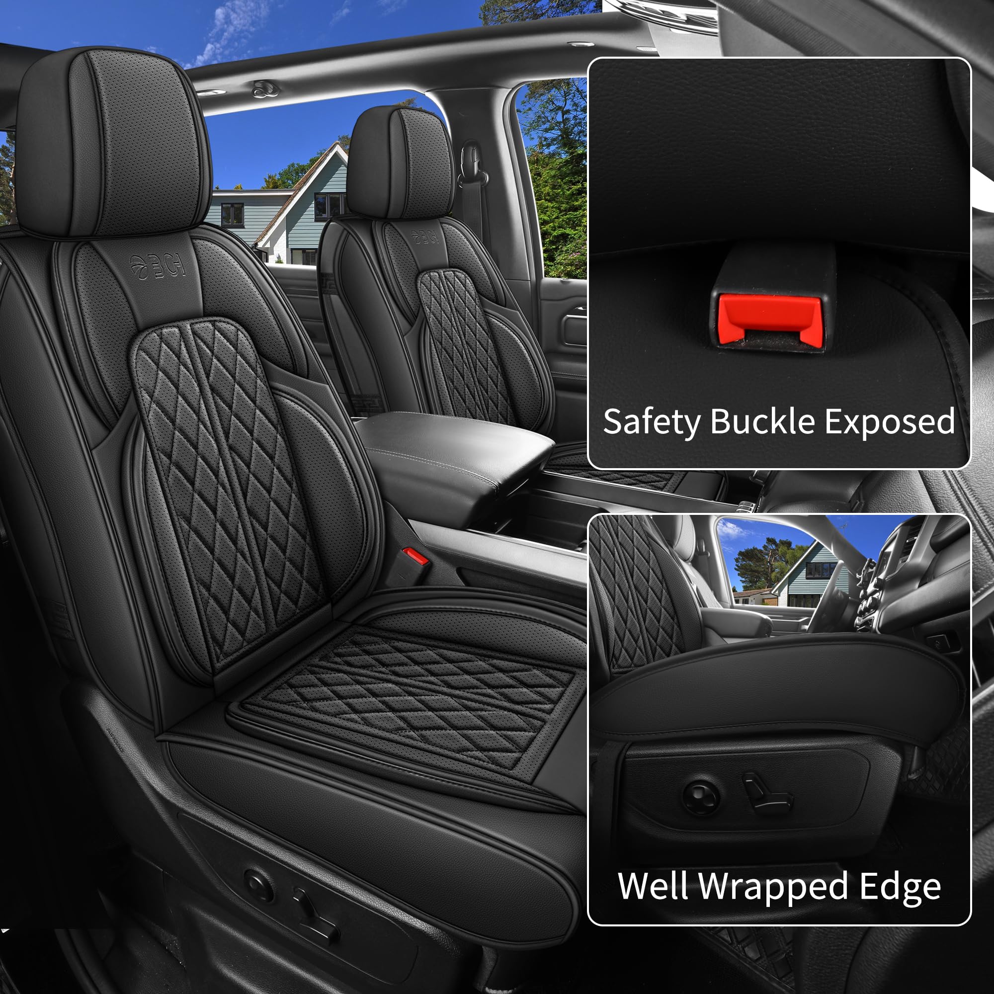 DuDuWang curved 40/60 rear seat cover fitted for split bench protection