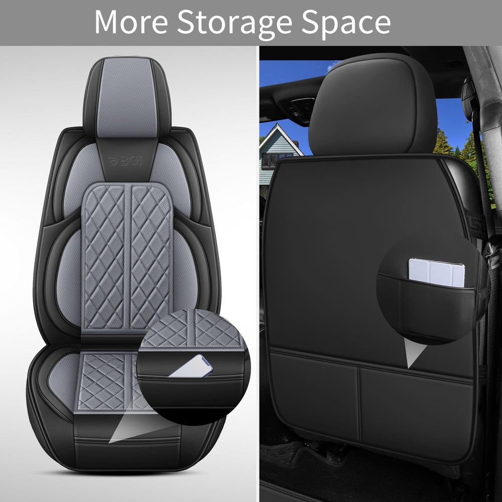 DuDuWang seat cover installed in Silverado front seat for neat appearance
