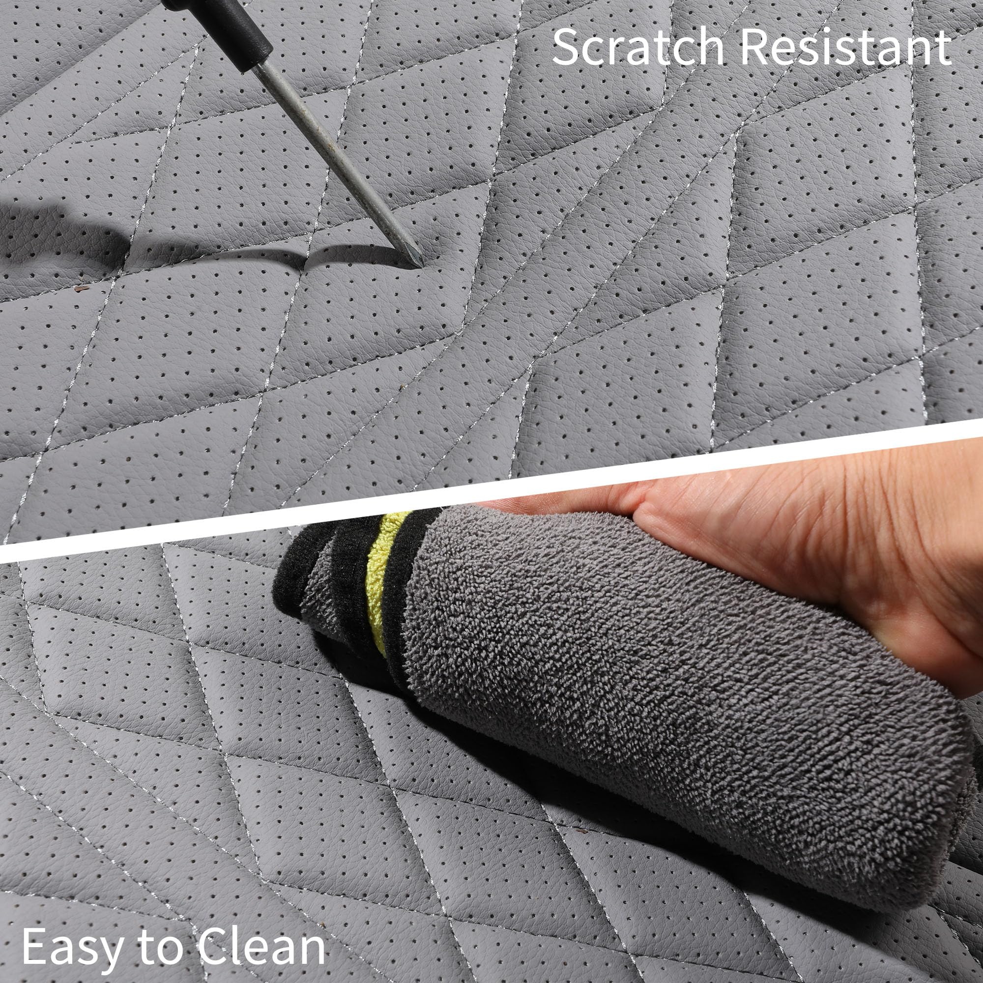 DuDuWang seat cover next to ruler showing precise size and custom fit
